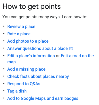 How to get points 1