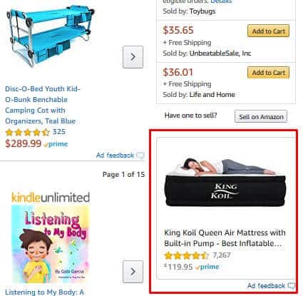 amazon sponsored display ad product detail page 1