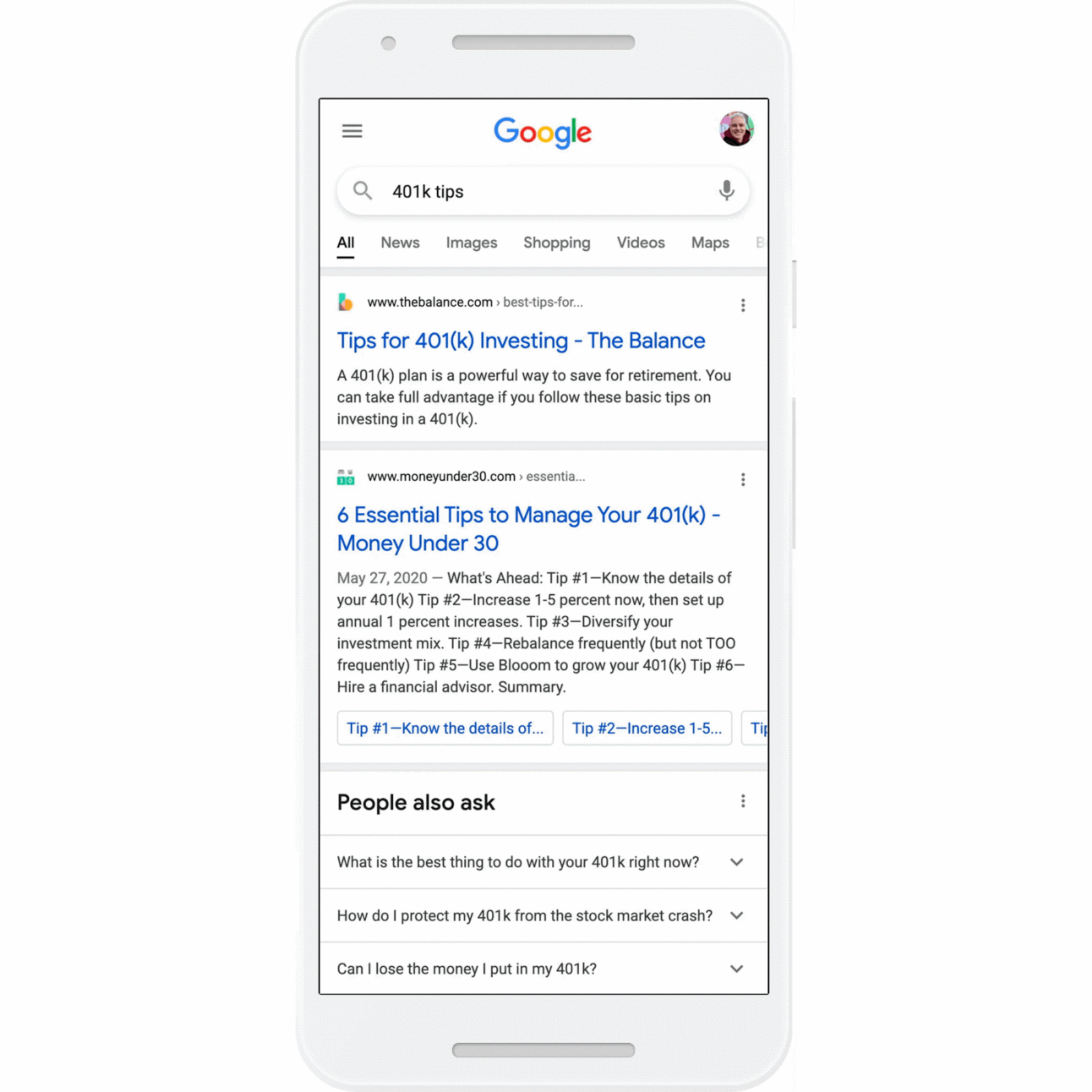 google search about this result feature 1