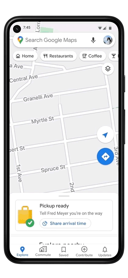 The Pickup with Google Maps workflow.
