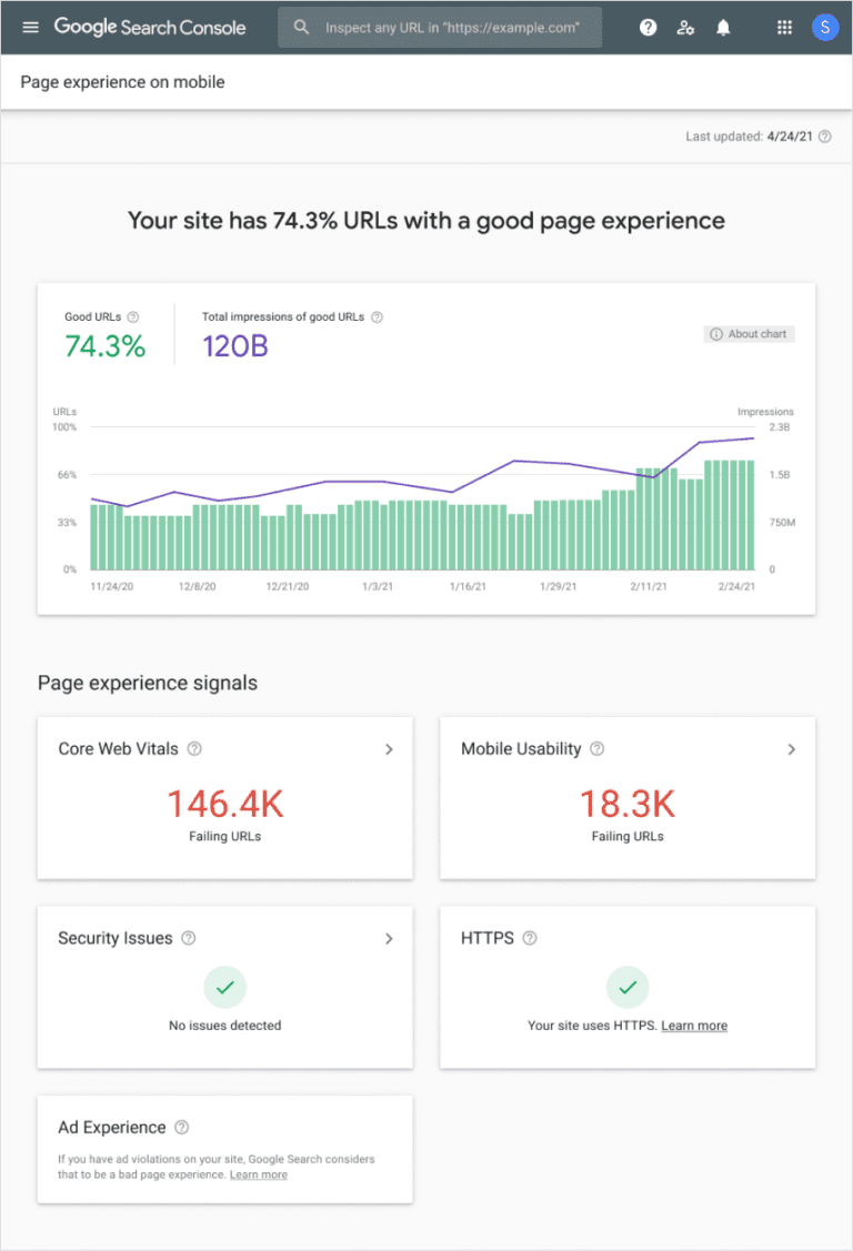 google page experience report 1