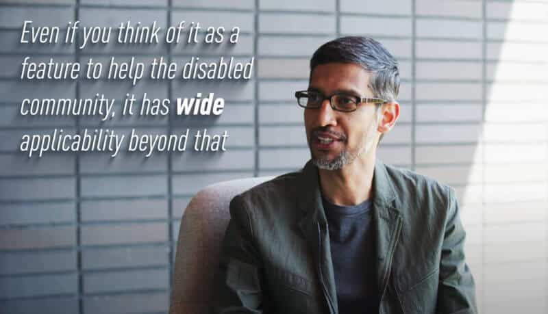 Google CEO Sundar Pichai in an interview with MKBHD