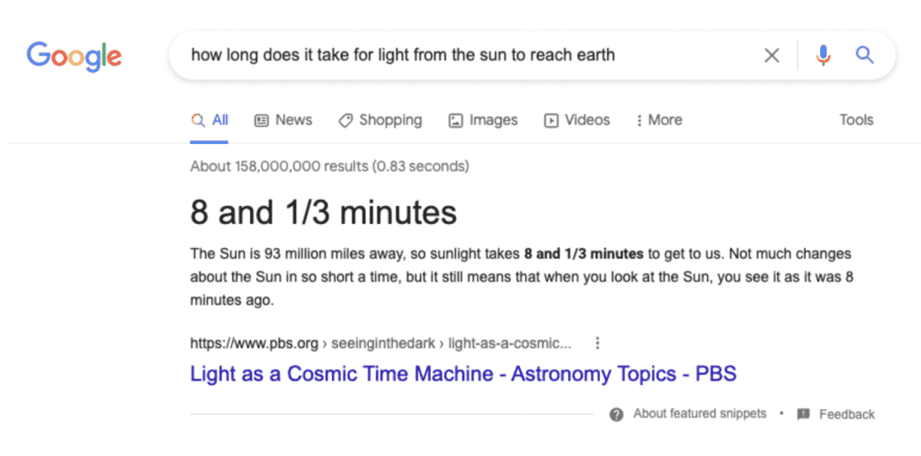 google featured snippet call out mum